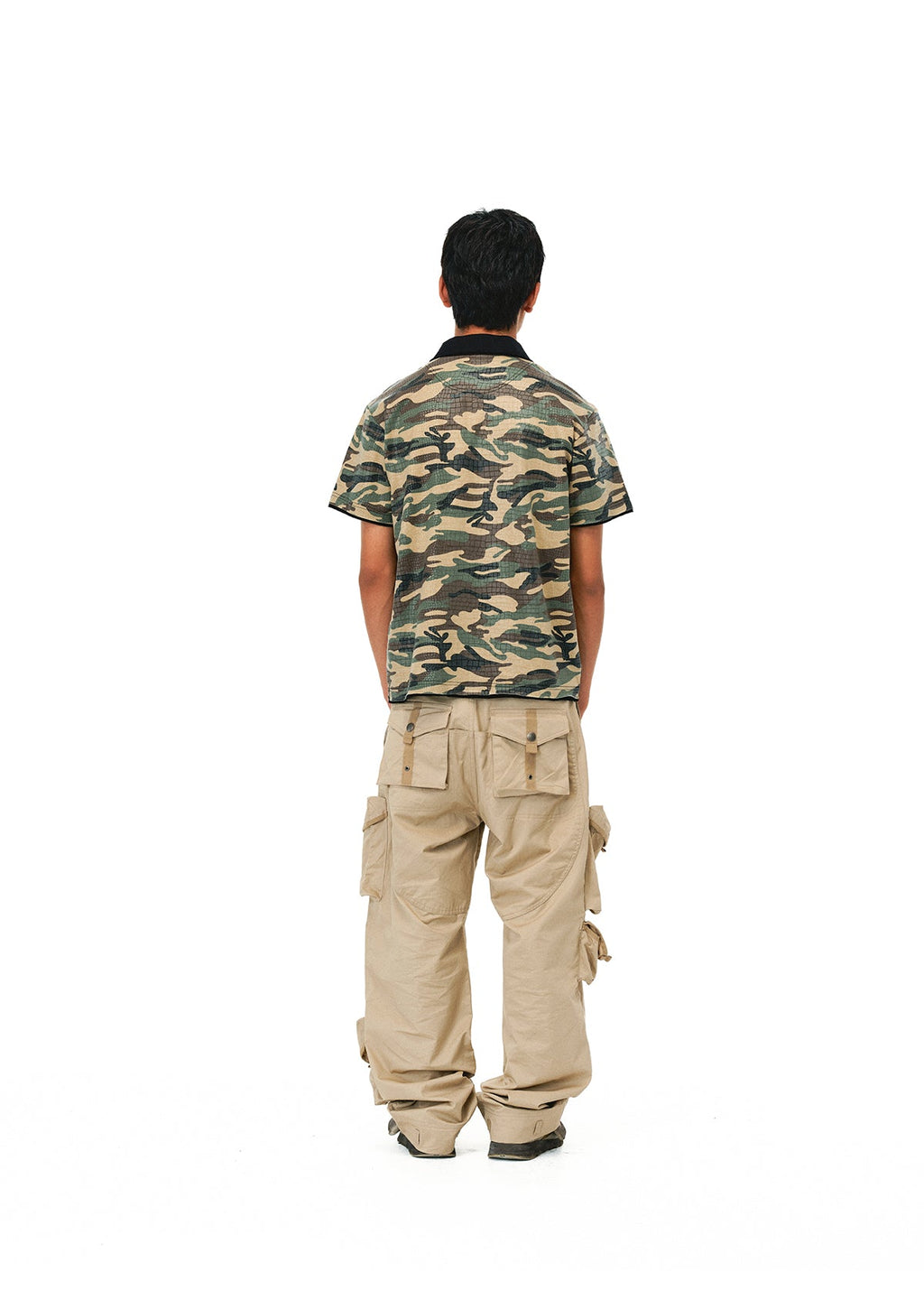 EVILKNIGHT(EK) Embossed Snake Print Camo Polo