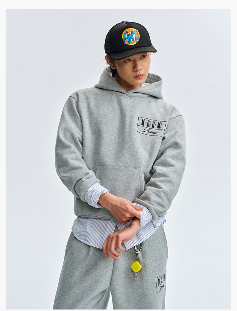 MEDM Embroidered Lettered Logo Hoodie & Sweatpants