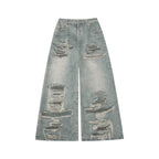 1807 Digital Denim Print Baggy Jeans