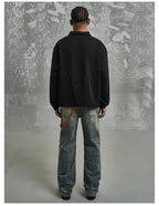F3F Select Deconstructed Long Sleeve Polo sweatshirt
