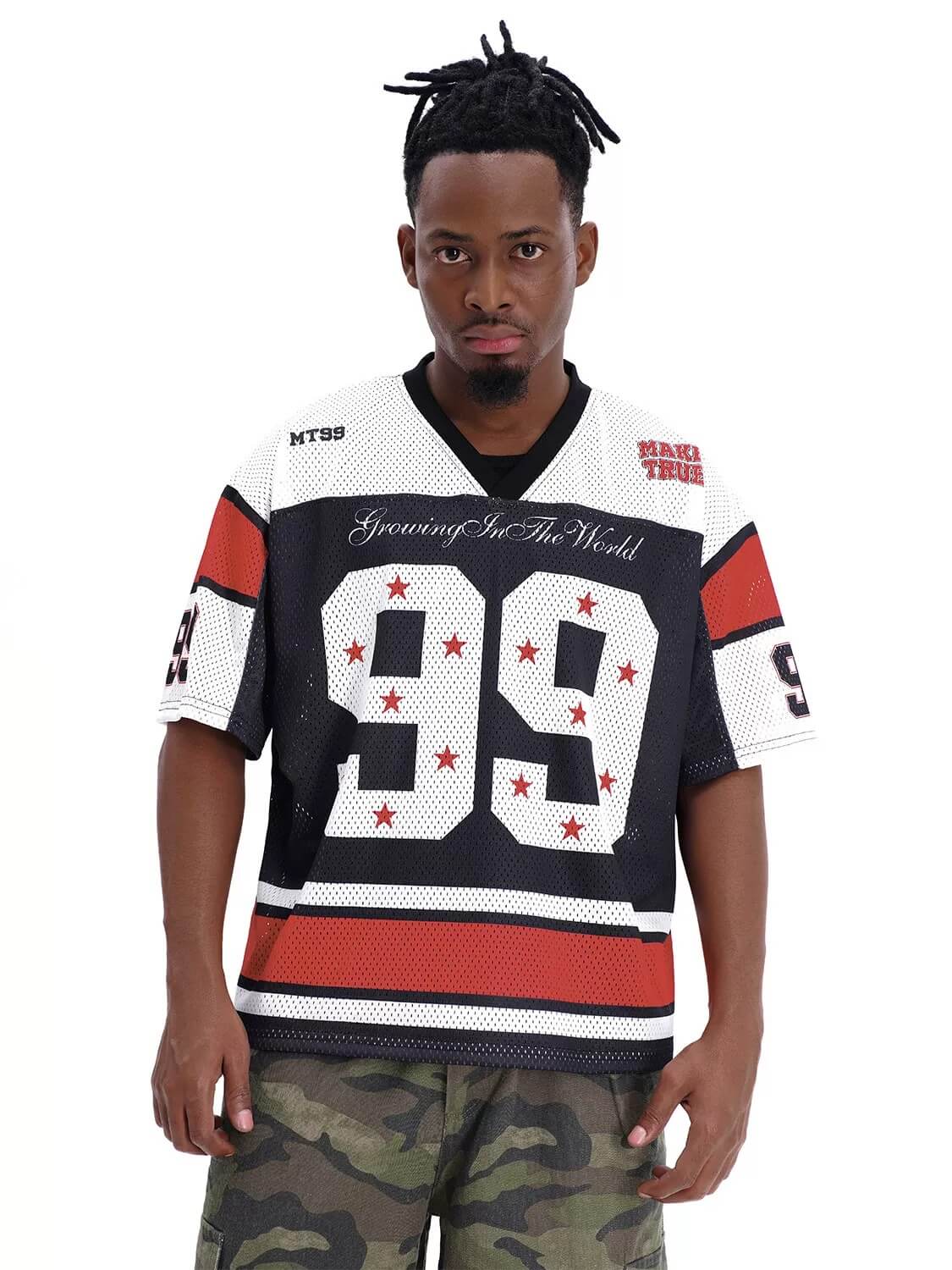 F3F Select Star 99 Numbering Color Block Mesh Short Sleeve Jersey