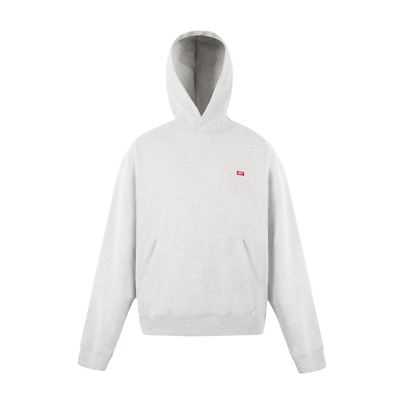 1807 One Point Box Logo Embroidery Hoodie