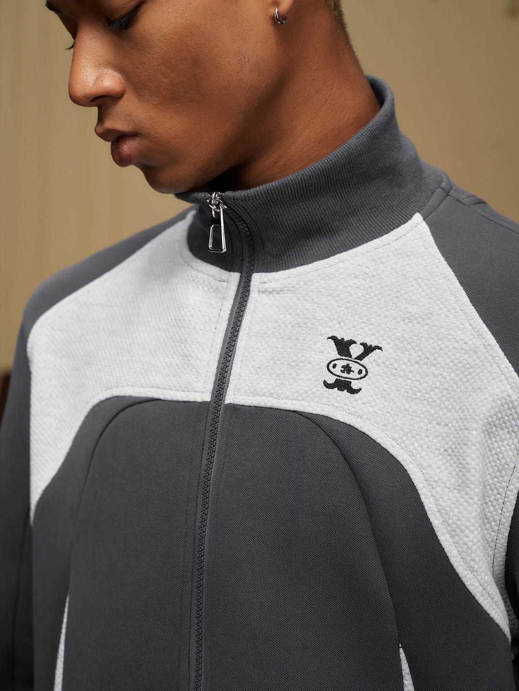 YADcrew Color Block Deconstructed Track Jacket
