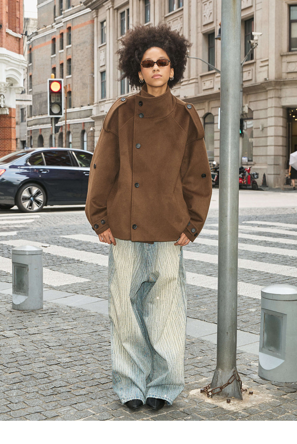 STEEPC Pure Wool Mid Length Coat