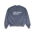 UNDERWATER Washed Distressed Vintage Print Zip Up Sweatshirt