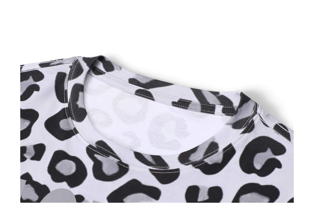 KARMANISTIC Leopard Print Slim Fit Stretch Tee