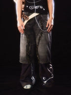Night Lab Frayed Seam Washed Denim Shorts