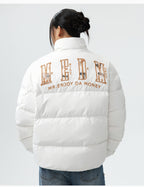 MEDM 3D Embroidered Lace Puffer Jacket