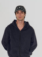 LIBERAFIT Star Embroidered and Printed Denim Baseball Cap
