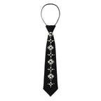 YADcrew Pearl Embellished Black Tie