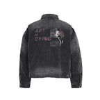 UNDERWATER Dying Art Gradient Washed Aged Detroit Jacket