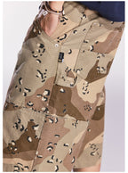 Remedy Leopard and Camouflage Work Painter Baggy Shorts