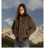 S45 Pearl Studded Fur Varsity Jacket