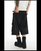 NOVACAM Camouflage & Black Baggy Work Cargo Shorts