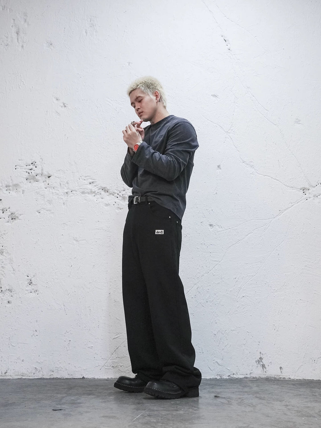 UNDERWATER Devil Embroidered Sweatpants