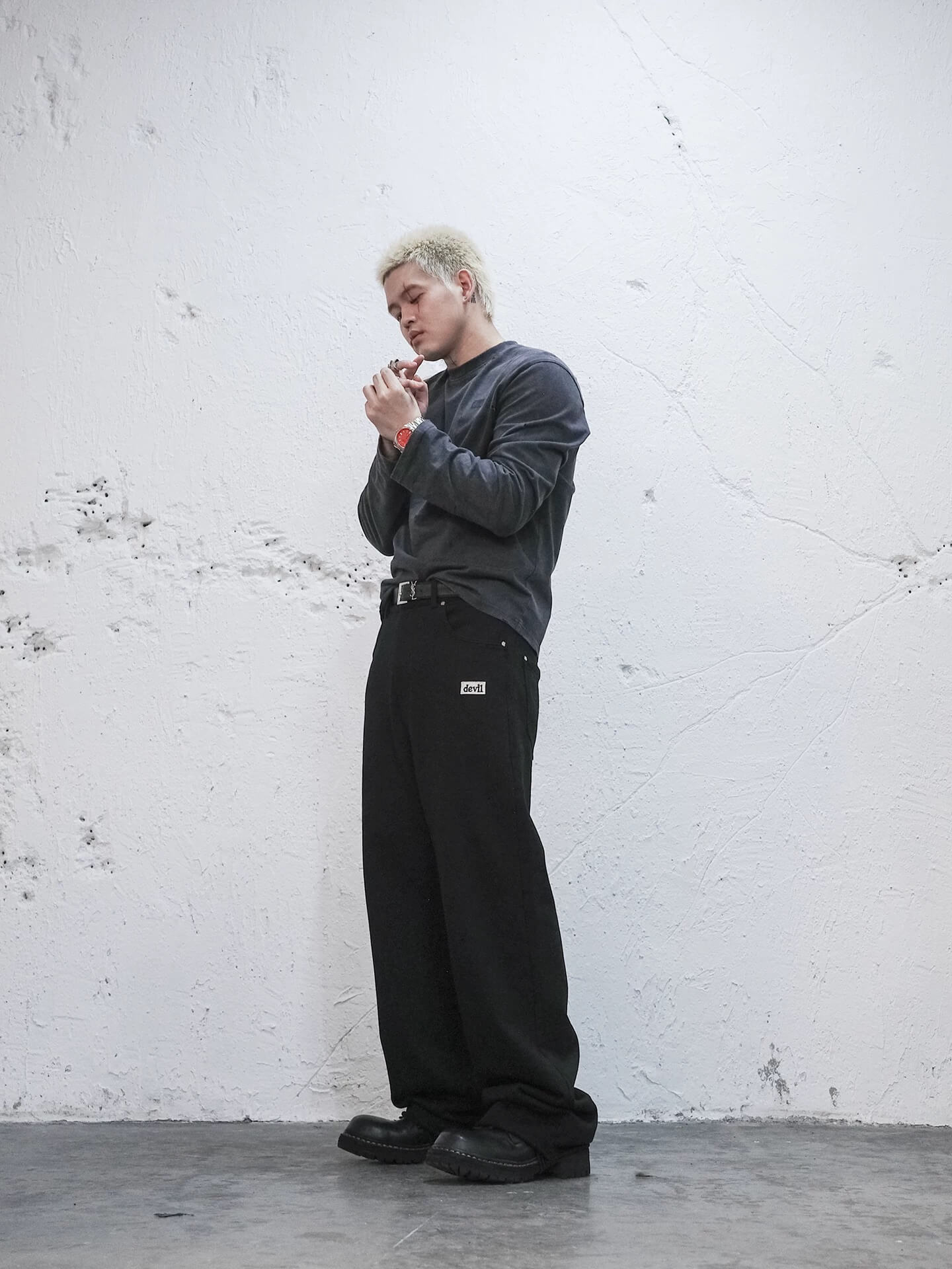 UNDERWATER Devil Embroidered Sweatpants