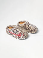 KARMANISTIC Leopard Fur Embroidered Slipper Clogs