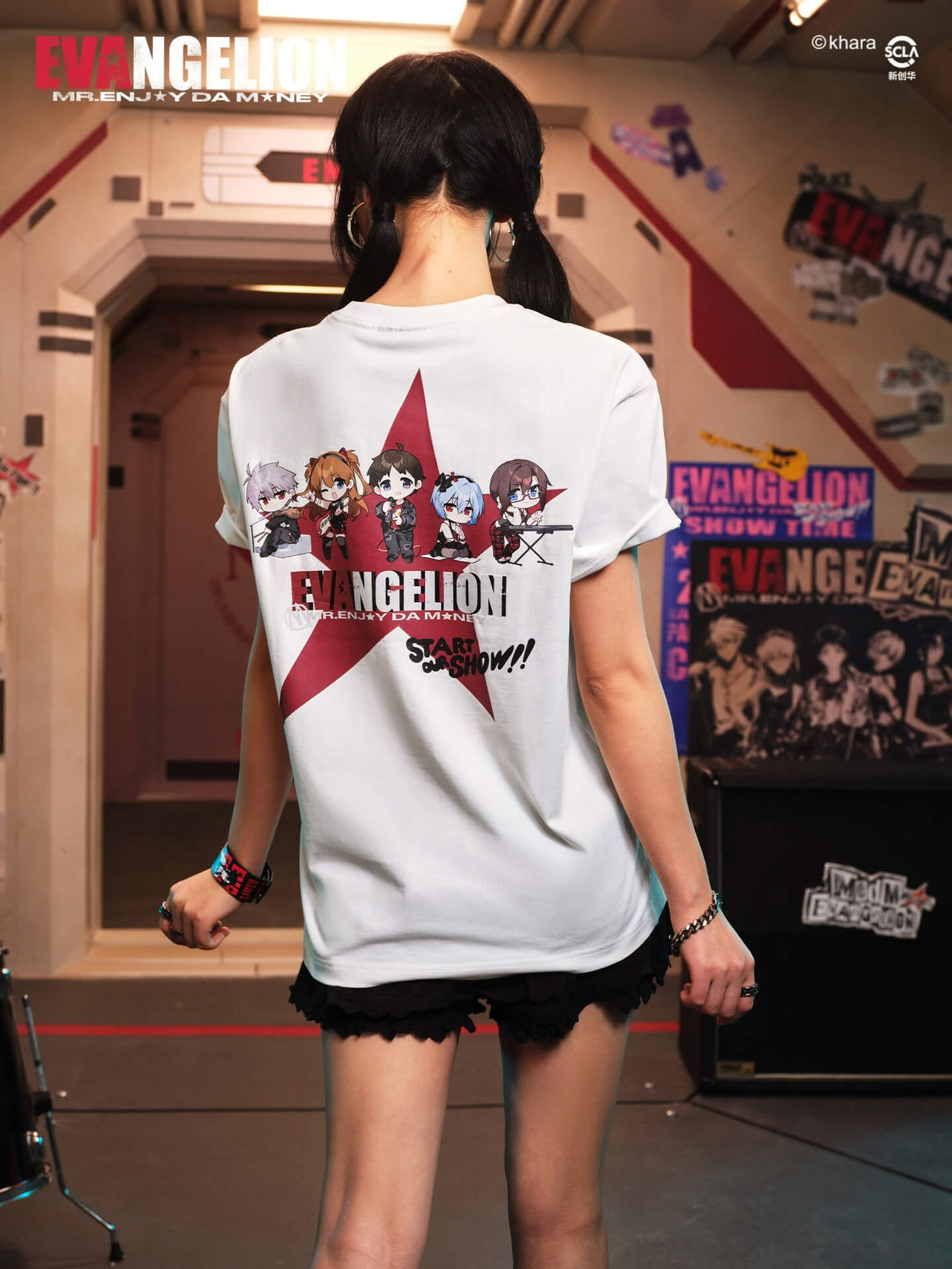MEDM x EVA NEVER END Cute Character Star Key Art Print Tee