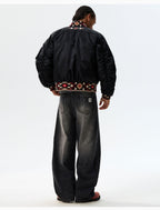 MEDM Ethnic Trim MA-1 Bomber Jacket