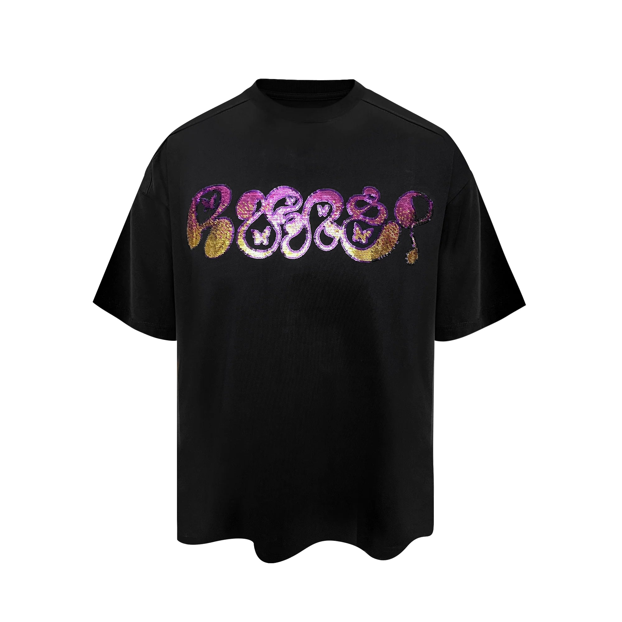 RUSURE Sequins Gradient Logo Tee