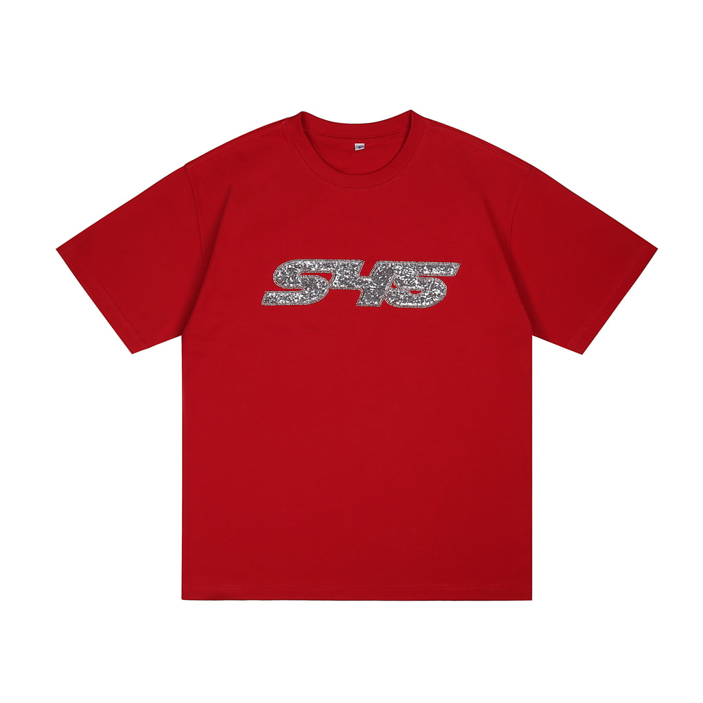S45 Sequin Metal Logo Tee