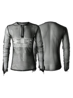 KARMANISTIC Mesh Half Zip Long Sleeve Tee