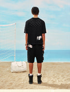 MEDM x STK Patch Embroidery Open Knit Short Sleeve Shirt