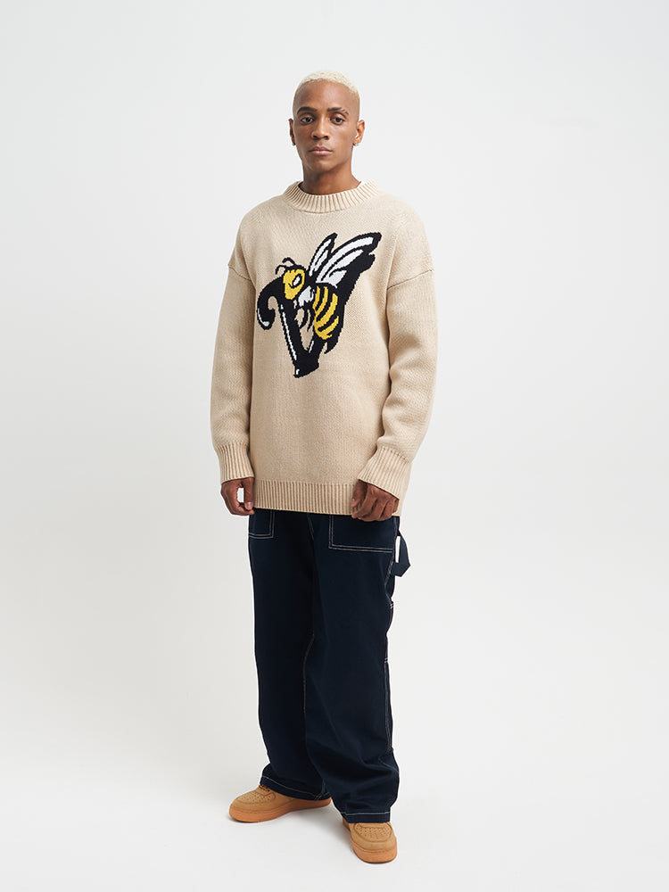 VOTE Bee Logo Knit Sweater