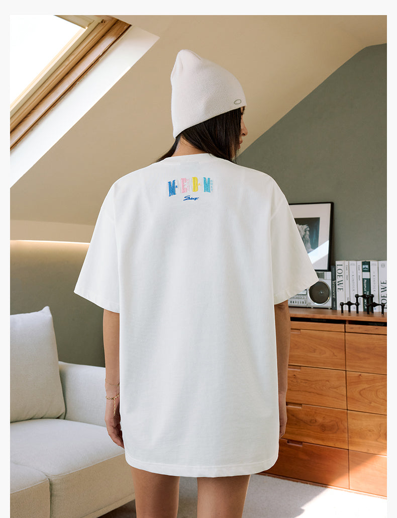 MEDM Multicolor Terry Embroidery Tee
