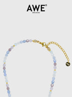 AWE Crystal Beaded Pearl Daisy Necklace
