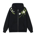 Harsh and Cruel Floral Garland Wreath Embroidered Hoodie