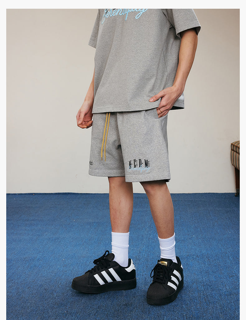 MEDM 3D Embroidered Sweat Shorts