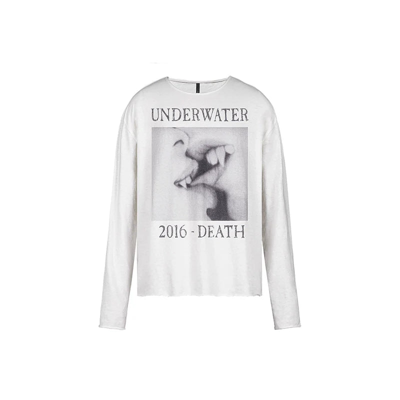 UNDERWATER Devils Kiss Vintage Print Long Sleeve Tee