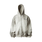 STEEPC Blade Drop Shoulder Dirty Zip Hoodie