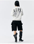 MEDM Angel Print Patch Sweatshirt