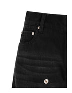 KARMANISTIC Rivet Zipper Fly Washed Flared Jeans