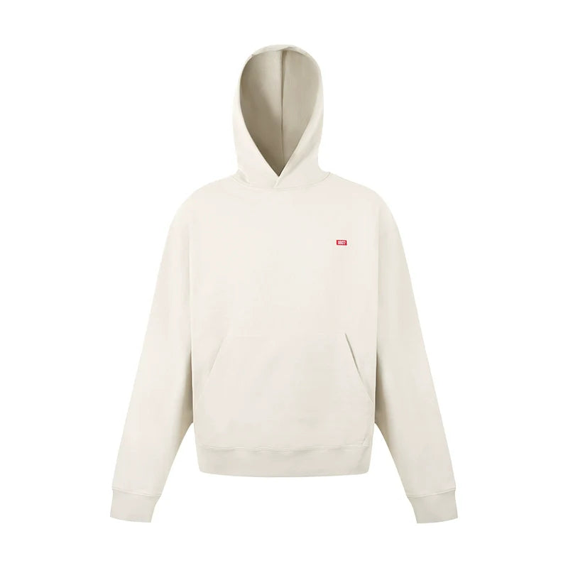 1807 One Point Box Logo Embroidery Hoodie