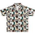 PRBLMS Hand Painted LOGO Checkered Short Sleeved Shirt