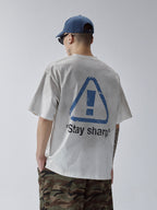 F2CE Aged Mud Dye Printed Slogan Tee