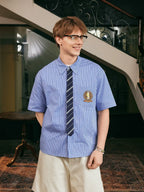 Harsh and Cruel Tie Detail Embroidery Plaid Shirt