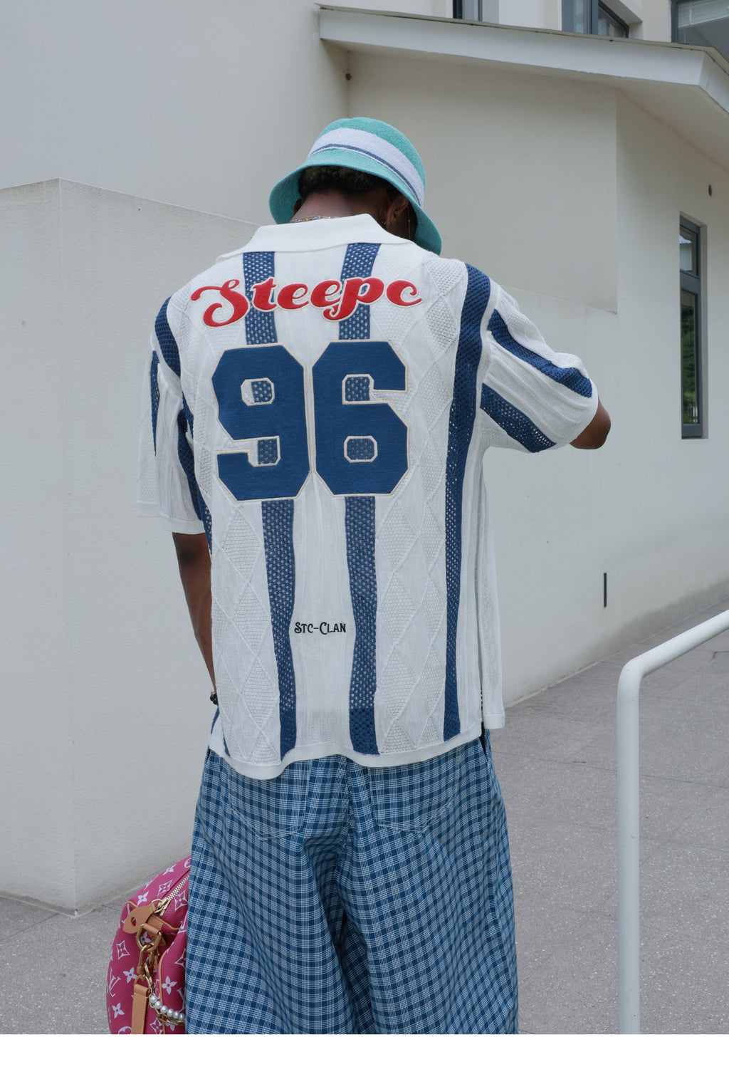 STEEPC Colorblock Knit Short Sleeve Shirt