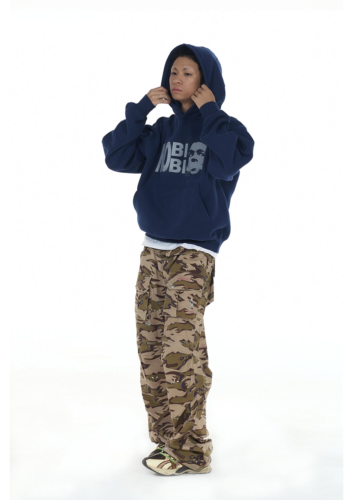 EVILKNIGHT(EK) NOBIBI Slogan Printing Hoodie