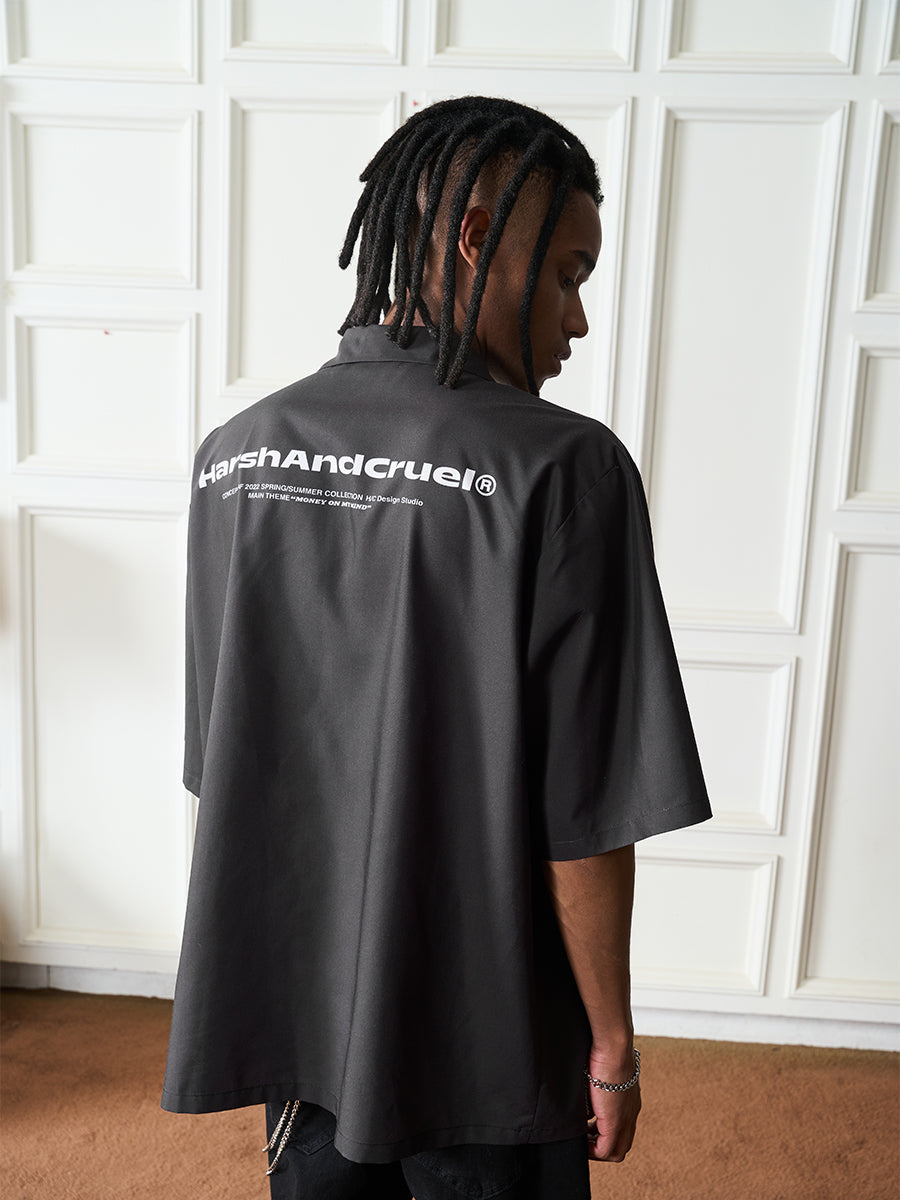 Harsh and Cruel Rottweiler Printed Cuban Shirt