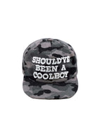 LIBERAFIT Slogan 3D Embroidered Trucker Cap Camo Leopard Denim