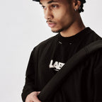 Labt Distressed Holes Logo Print Tee