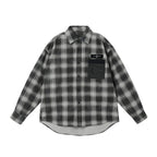 JHYQ Plaid Patch Pocket Long Sleeve Shirt