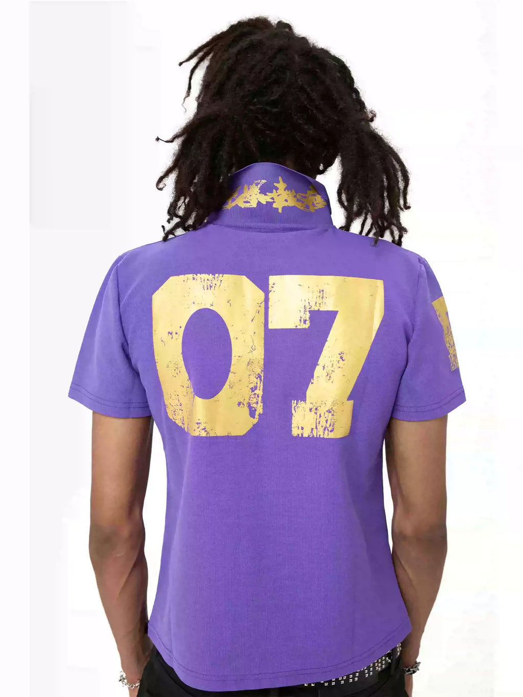 KARMANISTIC Embroidered and Printed Short Polo Shirt