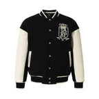 YADcrew x BIPOLAR Embroidered Pearl Beaded Varsity Jacket