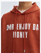 MEDM Basic Letter Logo Suede Hoodie