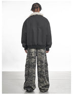 F3F Select Faux Fur Lining Bomber Jacket